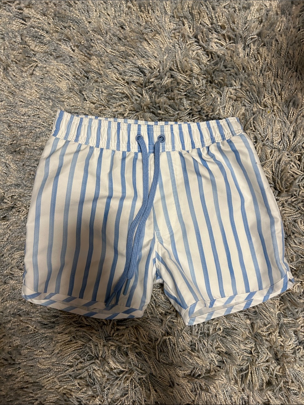 Minnow kids Blue & White Stripe swim shorts size 7